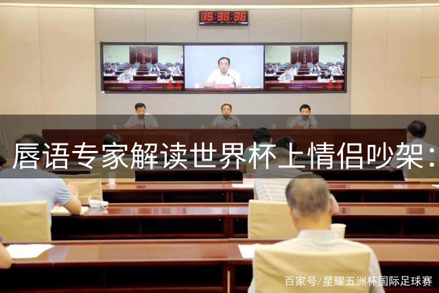 唇语专家解读世界杯上情侣吵架：因为手机上的内容吵了起来